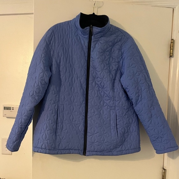 SB Active reversible Quilted Blue Jacket size XL snap pockets on both sides - Picture 2 of 15